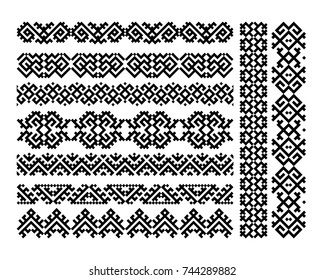 Seamless vector pattern. Siberian ornament. Ethnic Russian ornament