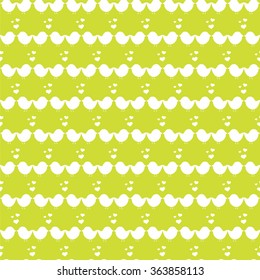 Seamless vector pattern with silhouettes lovers birds and hearts. For cards, invitations, wedding or baby shower albums, backgrounds, arts and scrapbooks. 