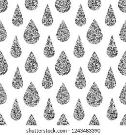 Seamless vector pattern with silver element