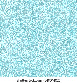 Seamless vector pattern similar to the brains or tentacles or worms or spaghetti. Just line. You can change the background to your own.