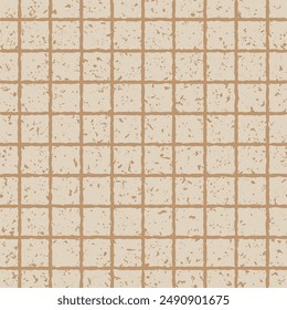 
Seamless vector pattern. A simple beige checkered pattern with a speckled texture.