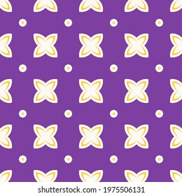 Seamless vector pattern with simple geometric ornament. Abstract background for printing on textiles, paper and other surfaces. 