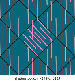 Seamless vector pattern of simple geometric elements. Suitable for interior; wallpaper; fabrics; clothing; stationery