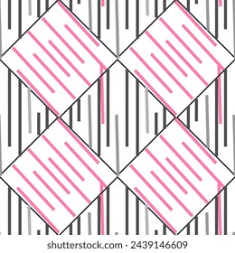 Seamless vector pattern of simple geometric elements. Suitable for interior; wallpaper; fabrics; clothing; stationery
