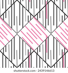 Seamless vector pattern of simple geometric elements. Suitable for interior; wallpaper; fabrics; clothing; stationery