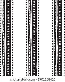 Seamless vector pattern simple organic black and white
