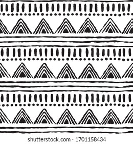Seamless vector pattern simple organic black and white
