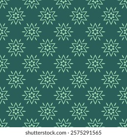 Seamless vector pattern with simple ornament of six-pointed stars. Decorative print for textiles, fabrics, wallpapers, upholstery and other surfaces.