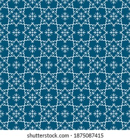 Seamless vector pattern with simple ornaments. Textile design with ethnic motives.