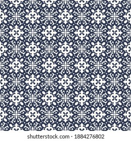 Seamless vector pattern with simple ornaments. Textile design with ethnic motives.