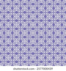 Seamless vector pattern with simple vintage ornament on purple background. Decorative design for fabric, textile, wallpaper, covers and other surfaces.