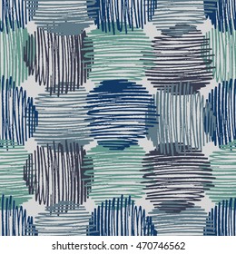 Seamless vector pattern with sketch doodle circles.
