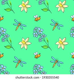 seamless vector pattern sketch style