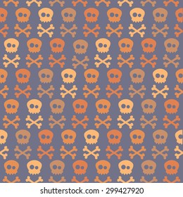 seamless vector pattern with skull and crossbones