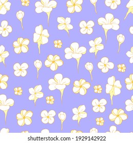 seamless vector pattern small delicate flowers on a colored background. For spring and summer clothes, fabrics, textiles, children's clothing, packaging, decor, wallpaper, invitations,