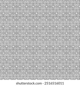 Seamless Vector Pattern Of Small Squares And Lines In The Style Of Chinese Art Deco