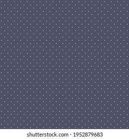 Seamless vector pattern with small white polka dots on a dark background in classic style. Seamless vector texture for print design. Abstract geometric background.