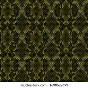 Seamless vector pattern of snake skin realistic illustration