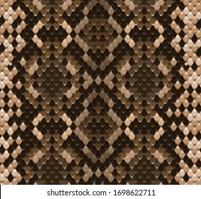 Seamless vector pattern of snake skin realistic illustration