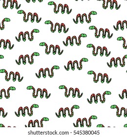 Seamless vector pattern with snakes for textile, ceramics, fabric, print, cards, wrapping