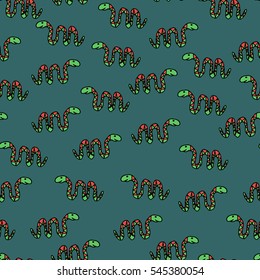 Seamless vector pattern with snakes for textile, ceramics, fabric, print, cards, wrapping