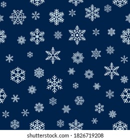 seamless vector pattern with snowflakes