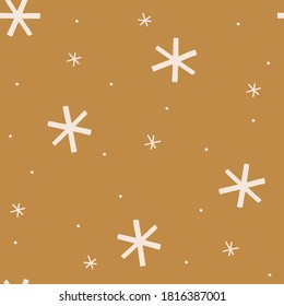 Seamless vector pattern with snowflakes. Can be used for wallpaper, pattern fills, web page background, surface textures, gifts. Creative Hand Drawn textures for winter holidays.