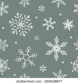 Seamless vector pattern with snowflakes. For fabrics, wrapping paper, wallpapers.