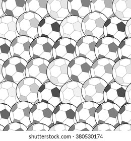 Seamless vector pattern - soccer football ball. Sport background elements for your design