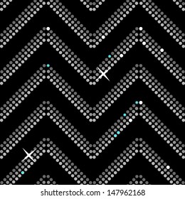 Seamless vector pattern with sparkling sequins 