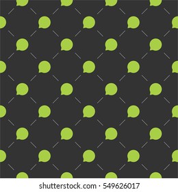 Seamless vector pattern with speech bubbles on dark black background, can be used as tiling, web pattern or for just related design.