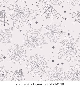 Seamless vector pattern spider web line vector graphic