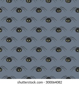 seamless vector pattern with spiders