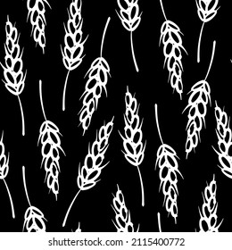 Seamless vector pattern with spikelets.