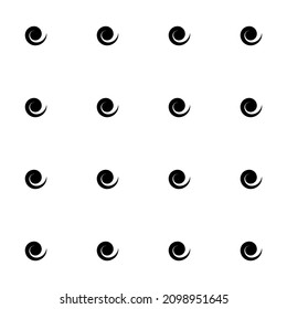 Seamless vector pattern spiral comma. Abstract swirl. Curly geo infinity backdrop. Twist geometric wrapping paper.