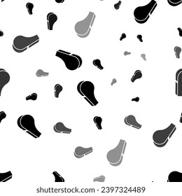 Seamless vector pattern with sports whistle symbols, creating a creative monochrome background with rotated elements. Vector illustration on white background
