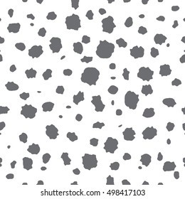 The Seamless Vector Pattern With Spots. Spots And Blobs. Dalmatian Spots. Dalmatian Skin.