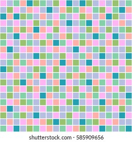 Seamless vector pattern with squares. Simple checkered graphic design. drawn background with little decorative elements. Print for wrapping, web backgrounds, fabric, decor, surface