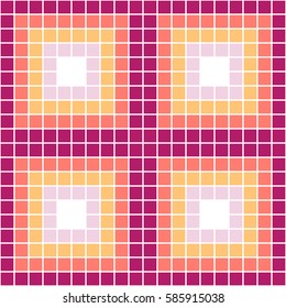 Seamless vector pattern with squares. Simple checkered graphic design. drawn background with little decorative elements. Print for wrapping, web backgrounds, fabric, decor, surface