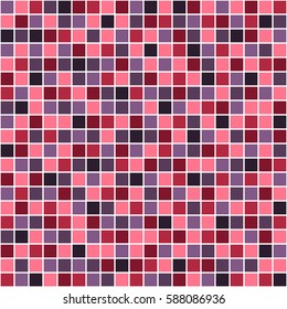 Seamless vector pattern with squares. Simple checkered graphic design. drawn background with little decorative elements. Print for wrapping, web backgrounds, fabric, decor, surface.