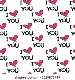 Seamless vector pattern for St. Valentine's day