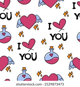 Seamless vector pattern for St. Valentine's day