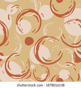 Seamless vector pattern stained texture on beige background. Artistic paint blob wallpaper design. Decorative fashion textile.