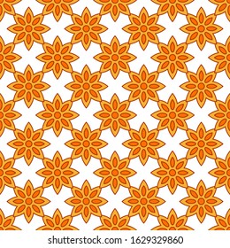 Seamless vector pattern with star anise spice. Vector illustration.