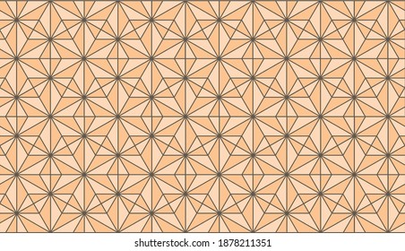 Seamless vector  pattern with star shapes and triangles.  Islamic style geometric abstract tiles background.