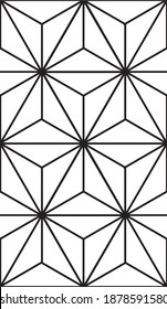 Seamless vector  pattern with star shapes and triangles.  Islamic style geometric abstract tiles background.