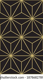 Seamless vector  pattern with star shapes and triangles.  Islamic style geometric abstract tiles background.