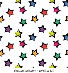 Seamless vector pattern with stars