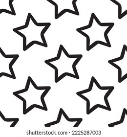 Seamless vector pattern with stars