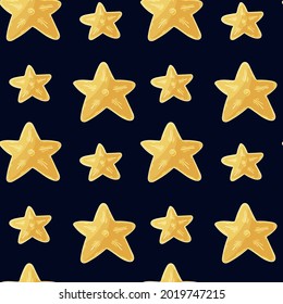Seamless vector pattern with stars. Pattern in hand draw style